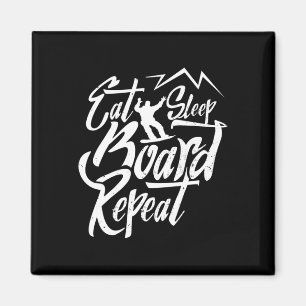 Eat Sleep Board Repeat Snowboarder Snowboarding Sn Magnet
