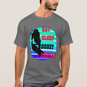 Eat Sleep Boost Repeat Female Kitesufer Retro Suns T-Shirt