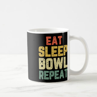 Eat Sleep Bowl Repeat Bowling Bowler Vintage  Coffee Mug