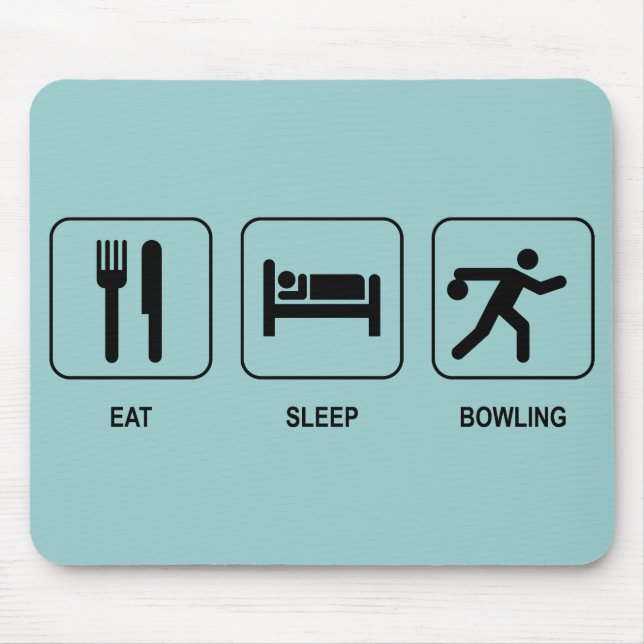 Eat Sleep Bowling Mousepad (Front)
