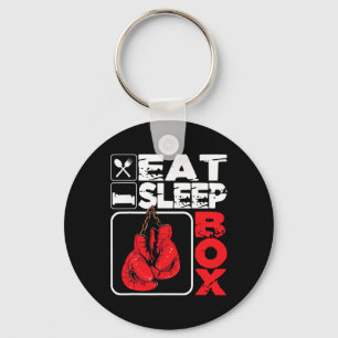 Eat Sleep Box - Boxing Lover Gym Boxer Kickboxing Key Ring