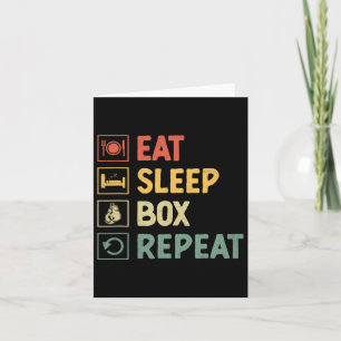 Eat Sleep Box Repeat Boxer Sports Strength Athlete Card