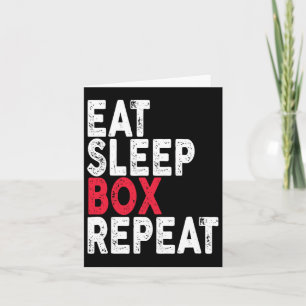 Eat Sleep Box Repeat Boxing Tee Card