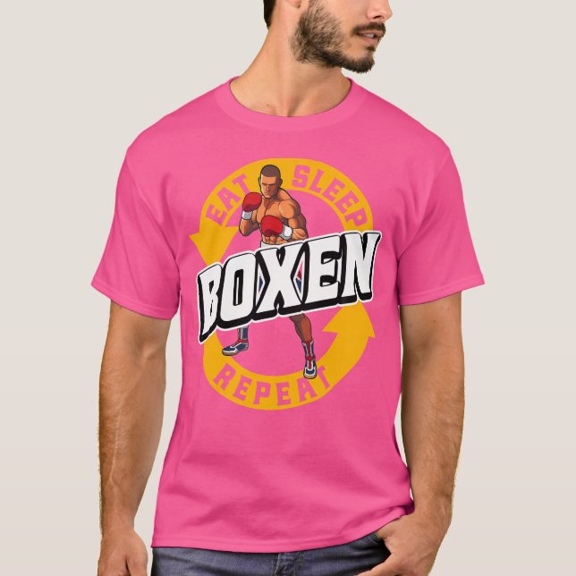 Eat Sleep Boxing Repeat Boxer Boxing Boxing T-Shirt (Front)