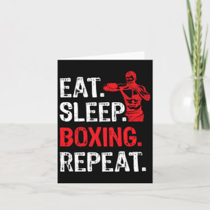 Eat Sleep Boxing Repeat Boxing Player Funny  Card