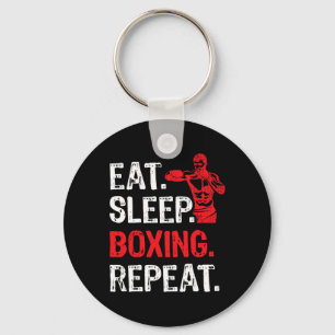 Eat Sleep Boxing Repeat Boxing Player Funny  Key Ring