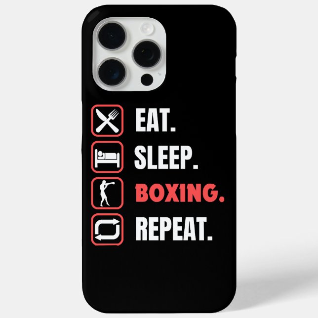 Eat Sleep Boxing Repeat Case-Mate iPhone Case (Back)