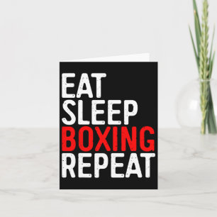 Eat Sleep Boxing Repeat Funny Boxer Shirt Card