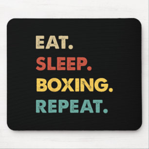 Eat Sleep Boxing Repeat Funny Boxing Lover Mouse Pad