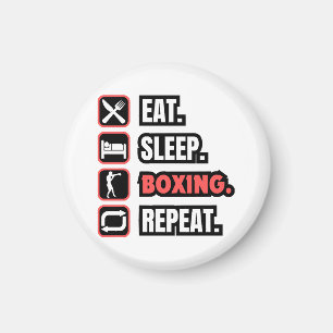 Eat Sleep Boxing Repeat Magnet