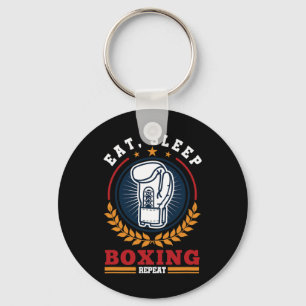 Eat Sleep Boxing Repeat Mma Kickboxing Boxer  Key Ring