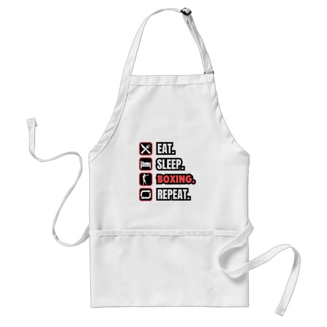Eat Sleep Boxing Repeat Standard Apron (Front)