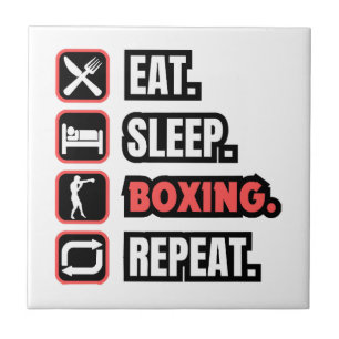 Eat Sleep Boxing Repeat Tile