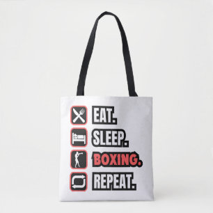 Eat Sleep Boxing Repeat Tote Bag