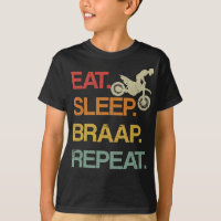 Eat Sleep Braap Repeat Retro Motocross Sound