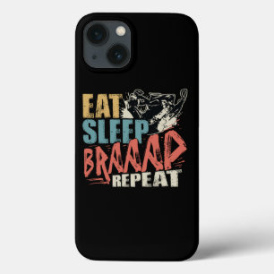 Eat Sleep Braap Repeat Snowmobile Rider iPhone 13 Case