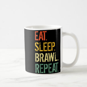 Eat Sleep Brawl Repeat Stars Funny Video Gamer Gam Coffee Mug