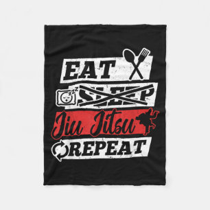 Eat Sleep Brazilian Jiu Jitsu Repeat - Brazilian Fleece Blanket