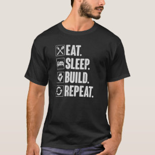 Eat Sleep Build Repeat   Master Builder Block T-Shirt