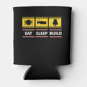 Eat Sleep Build Toy Brick Can Cooler
