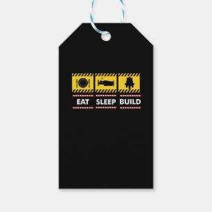 Eat Sleep Build Toy Brick Gift Tags