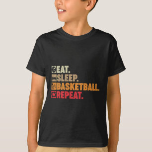 Eat Sleep Bysketbyll Repeat Boy Girl Bysketbyll Pl T-Shirt