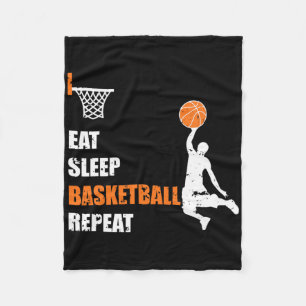 Eat Sleep Bysketbyll Repeat Bysketbyll Boys And Gi Fleece Blanket