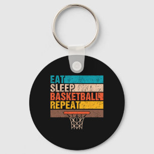 Eat. Sleep. Bysketbyll. Repeat. Bysketbyll Youths  Key Ring