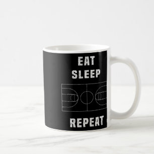 Eat Sleep Bysketbyll Repeat Coffee Mug