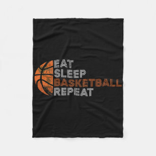 Eat Sleep Bysketbyll Repeat For Men Women Fathers Fleece Blanket