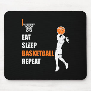 Eat Sleep Bysketbyll Repeat Girls Bysketbyll Playe Mouse Pad