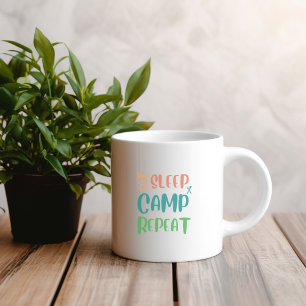 Eat Sleep Camp Repeat – The Ultimate Camping Life Coffee Mug