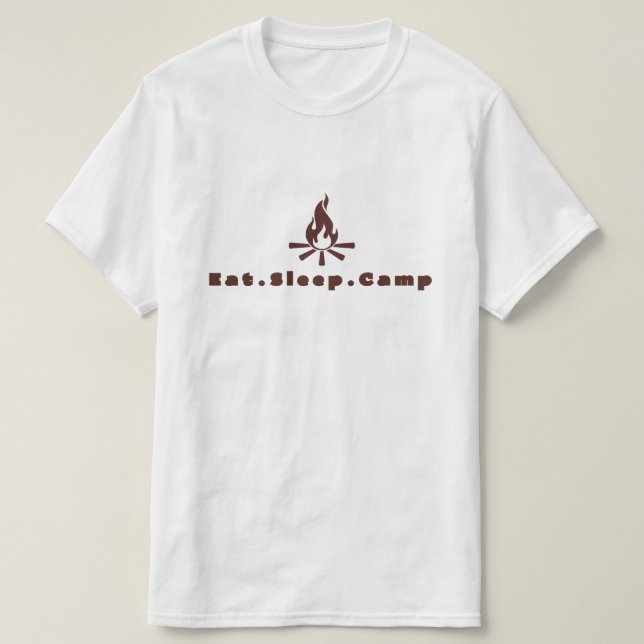 Eat Sleep Camp T-Shirt (Design Front)
