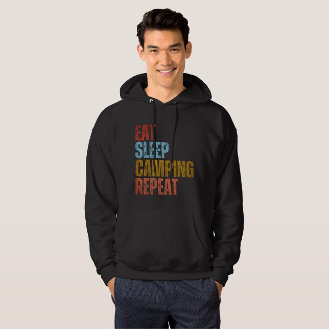 EAT SLEEP CAMPING REPEAT HOODIE (Front Full)