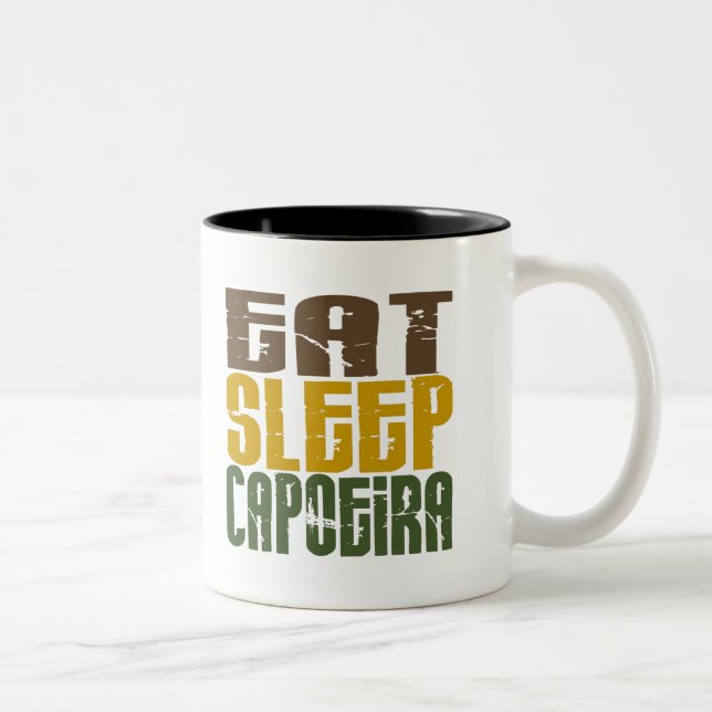Eat Sleep Capoeira 1 Two-Tone Coffee Mug (Right)