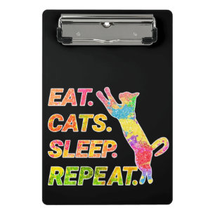 Eat, Sleep, Cats, Repeat Mini Clipboard