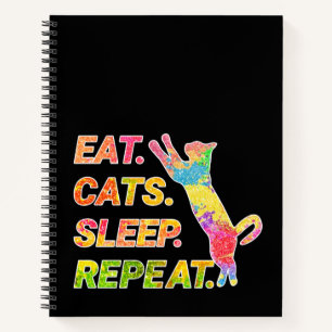 Eat, Sleep, Cats, Repeat Notebook