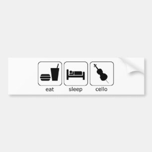 eat sleep cello bumper sticker
