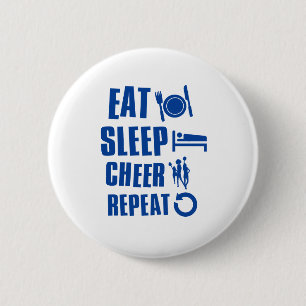 Eat sleep Cheer 6 Cm Round Badge
