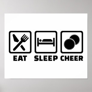 Eat sleep cheer poster