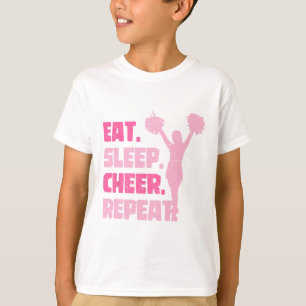 Eat Sleep Cheer Repeat Cheerleader Funny Cheerlead T-Shirt