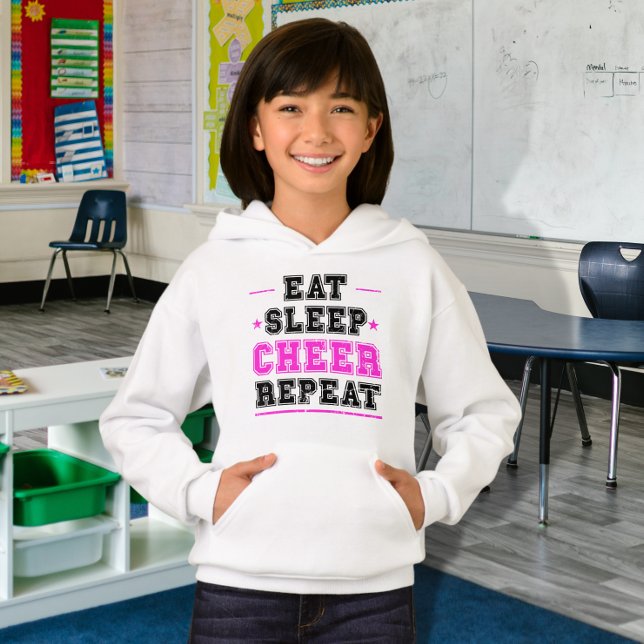 Eat Sleep Cheer Repeat Cheerleader T-Shirt (Creator Uploaded)