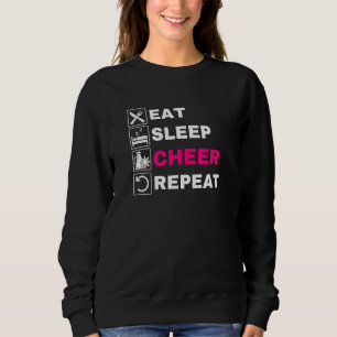 Eat Sleep Cheer Repeat Cheerleading Cheerleade Sweatshirt