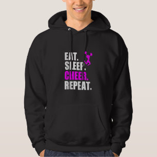 Eat Sleep Cheer Repeat  Cheerleading  Cheerleader Hoodie