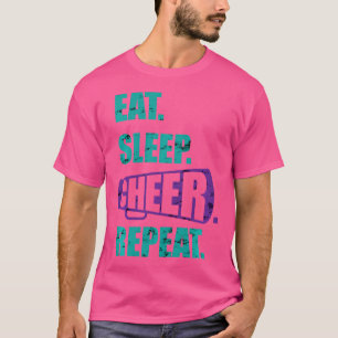 Eat Sleep Cheer Repeat Cheerleading Funny s T-Shirt