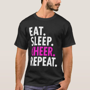 Eat Sleep Cheer Repeat Cheerleading Girls Women Gi T-Shirt