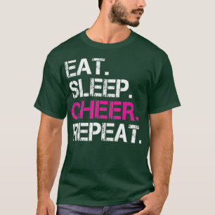 Eat Sleep Cheer Repeat Cheerleading TShirt Gifts