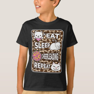 Eat Sleep Cheerleading Repeat Kids Cheerleading Lo T-Shirt