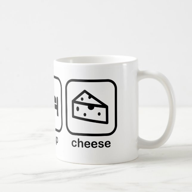 Eat Sleep Cheese Coffee Mug (Right)