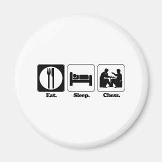 eat sleep chess magnet